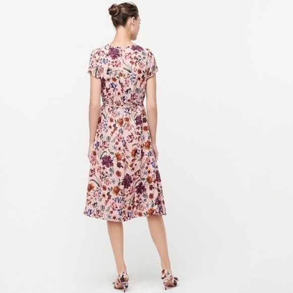 J. Crew Floral Midi Dress - Pink and Purple - Picture 4 of 13